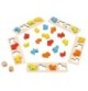 Jeu de tri en bois avec dés – 20 animaux, 5 couleurs