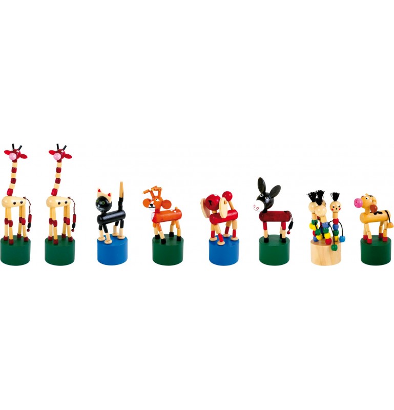 Jouet Ancien Wakouwa - Girafe En Bois Animée - Boîte D’origine Et Brochure