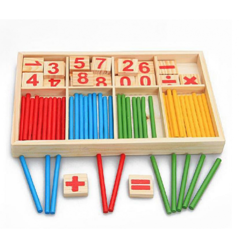 Jeu éducatif En Bois Montessori - Tri De Nombres Et Perles Colorées - Pour Enfants De 3 Ans Et Plus - Apprentissage Des Mathématiques
