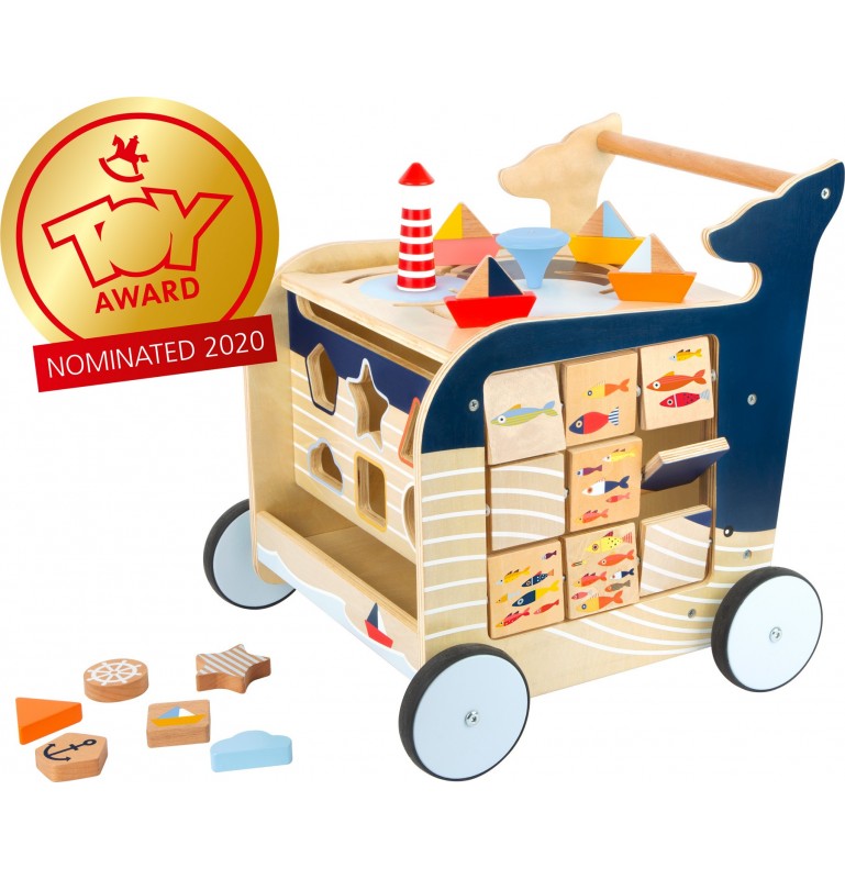 Chariot de marche bois - Table d'activité bébé - Océan Deluxe