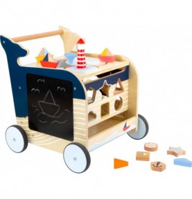 chariot bébé : chariot de marche en bois