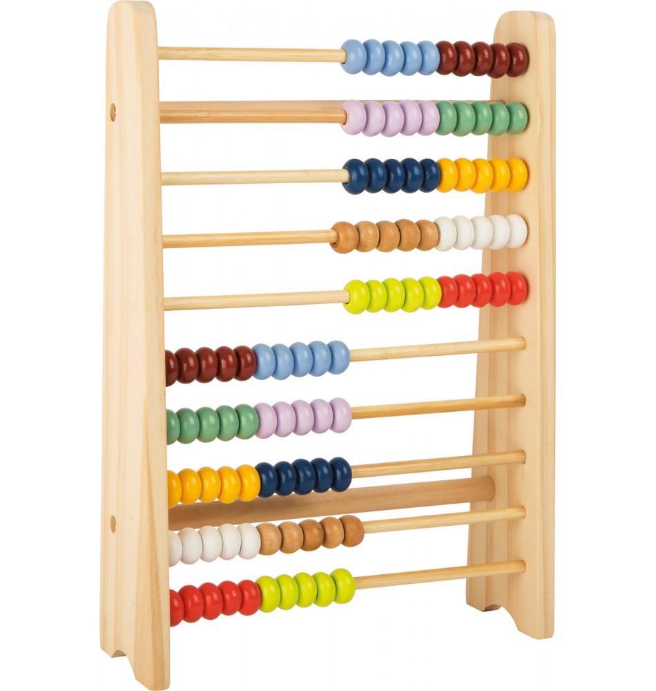 Boulier en bois coloré 2 rangées jeu pour apprendre à compter