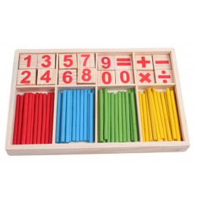 Bâtons De Comptage Montessori - Rouge Et Bleu - Apprentissage Mathématiques Enfants