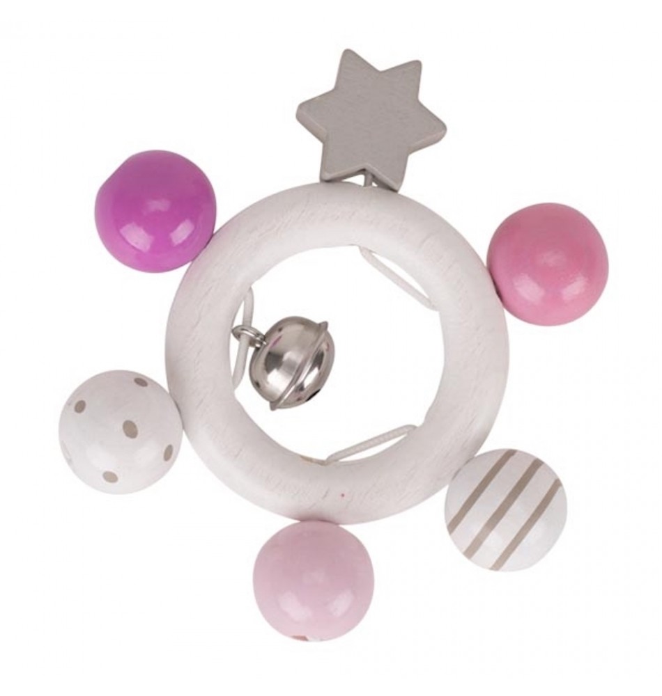 Hochet Bébé Jouet de Dentition, Hochet Bebe 3 Mois, Hochet et Balles Avec  Perle Multicolore, Jouet d'activité Sensorielle, Bébé Cadeau Enfant 0 3 6 9  12 Mois Fille et Garçon(Rose)