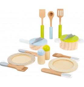 Dinette BOIS Assiette et couverts en bois USTENSILE MONTESSORI Erzi