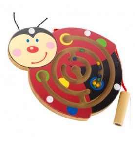 Labyrinthe magnétique avec billes - Jeu en bois pour enfant J05310