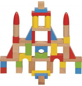 Jeu de construction en bois - 50 pièces - Dés 2 ans