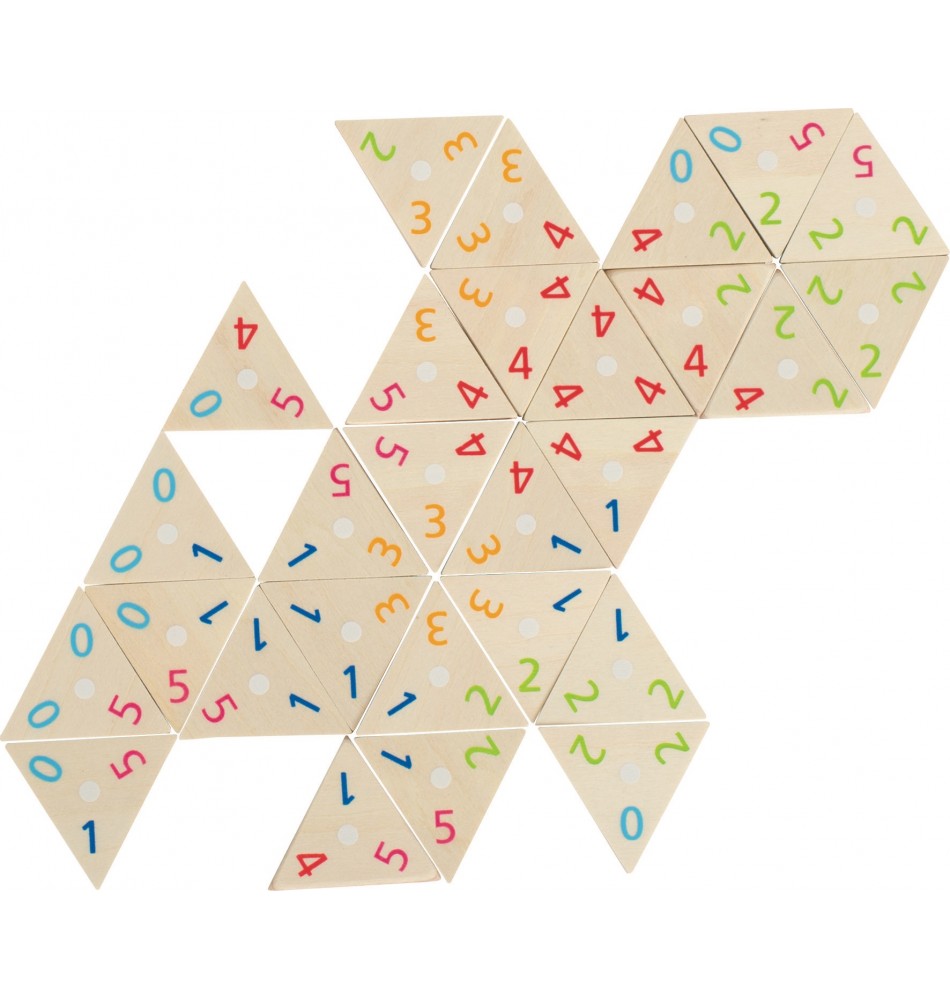 Jouet montessori : Jeu de domino triangle