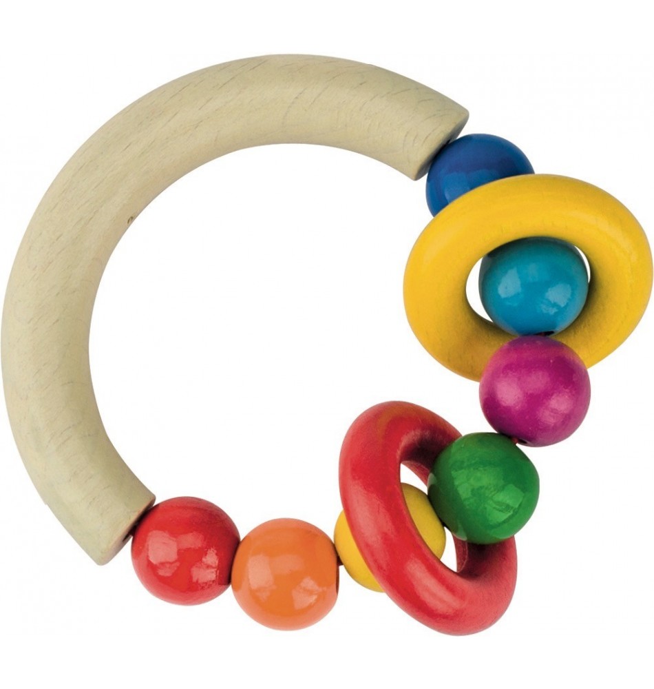 Anneau dentition bois - Perles et anneaux colorés