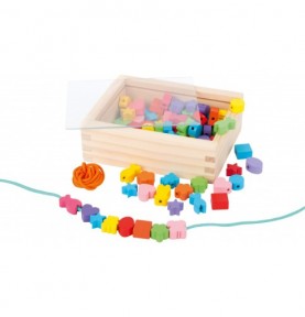Jeux Montessori : Perle en bois - Petit coffret Montessori