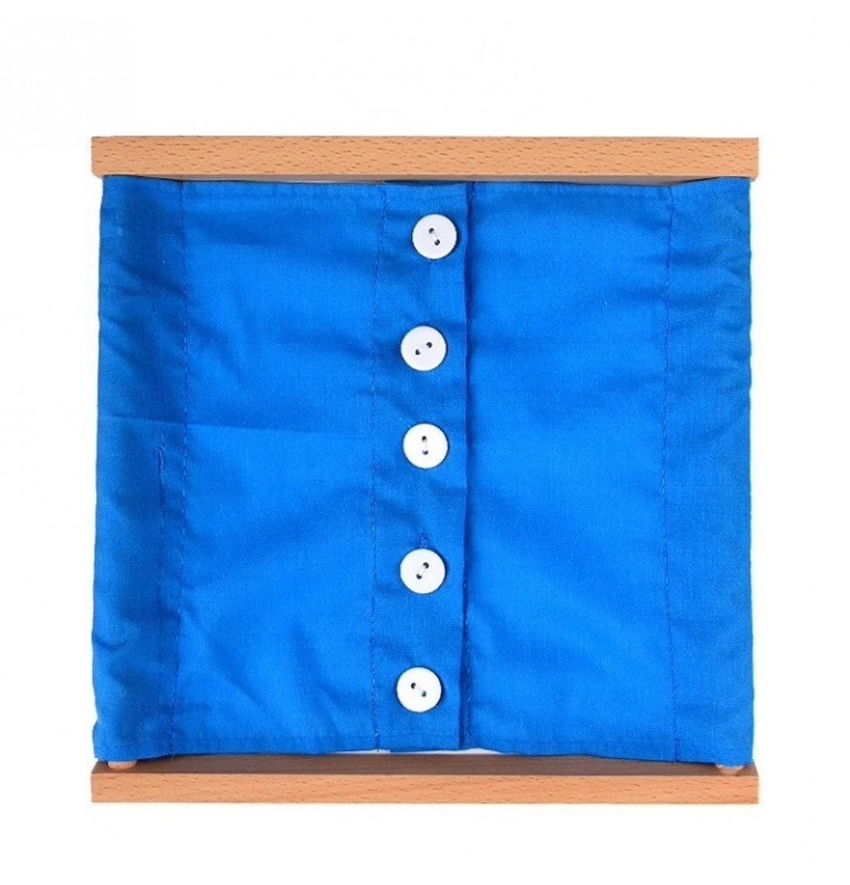 Cadre Habillage Montessori BSM Edufun - Apprentissage Pressions - Bois Naturel - 3 Ans Et +