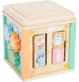 NUKied Cube D'activité Bébé - Cubes de Motricité en Bois pour Enfants 1+,Jouet  D'activité Montessori Play Center 11 en 1,Cadeau de Jouets éducatifs D' activité pour Garçons et Filles : : Jeux et