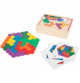 Puzzle hexagone - Nid d'abeille Montessori