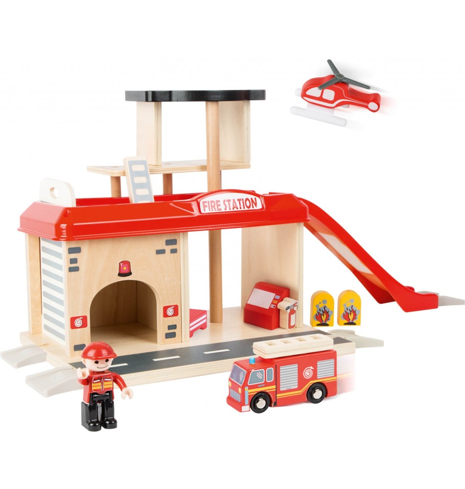 Garage enfant : garage voiture jouet - thème pompiers