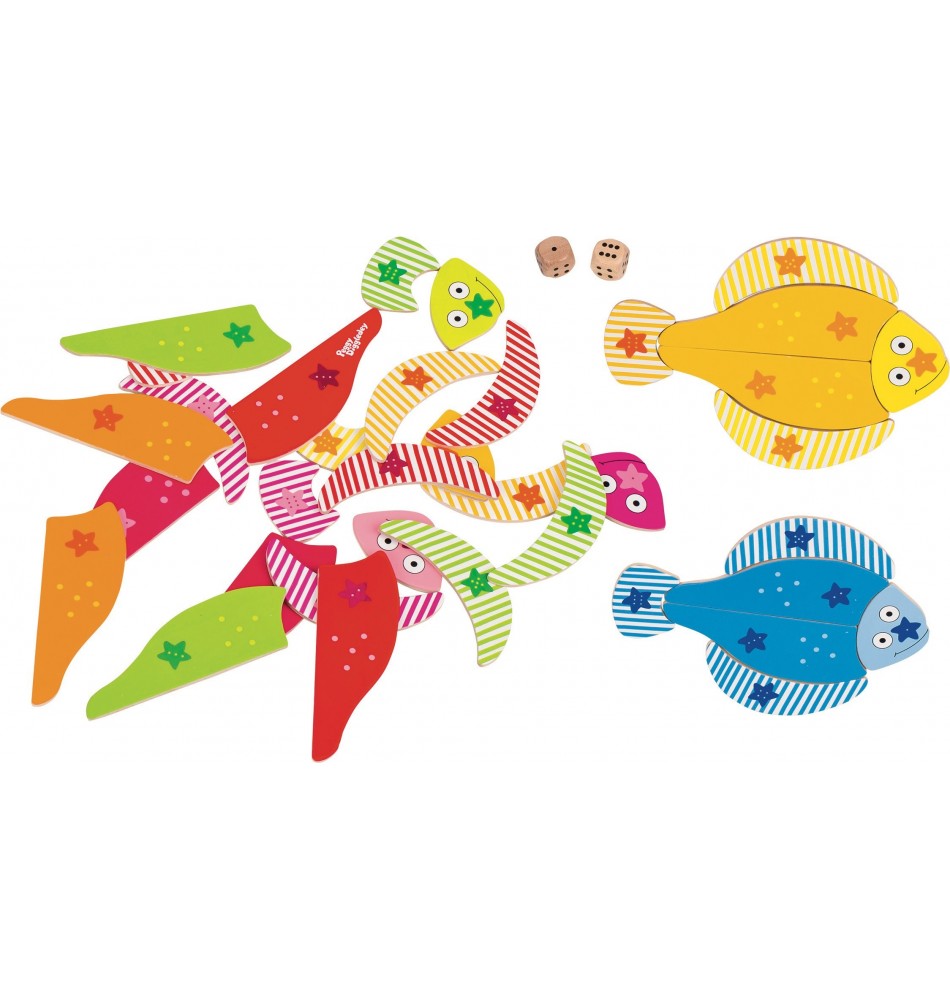 Jeu de dé - Puzzle poissons Montessori