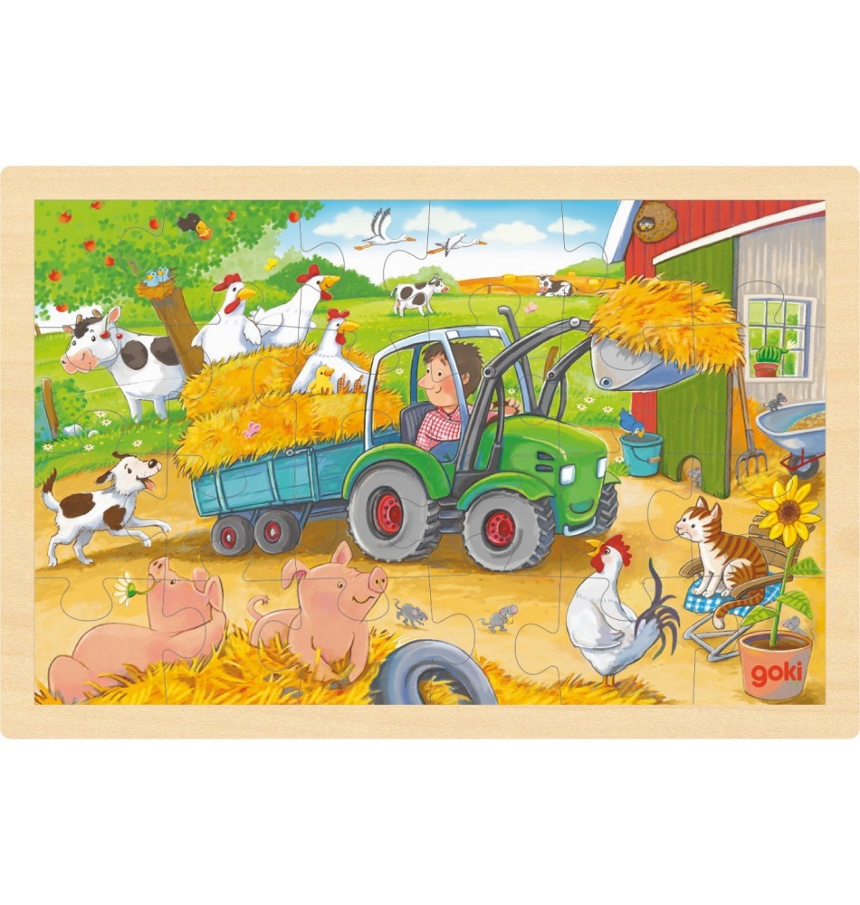 Puzzle tracteur Montessori