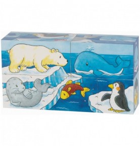 Puzzle de cubes Savane et banquise Montessori