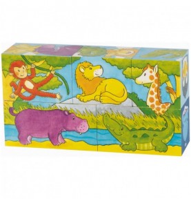 Puzzle de cubes Savane et banquise Montessori