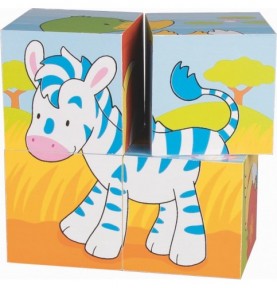 Puzzle de cubes animaux Montessori