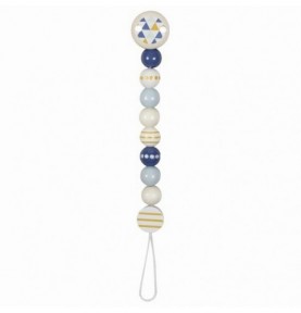 Porte tétine en bois bleu Montessori