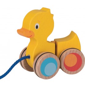 Jeu à tirer en bois Montessori - Canard en bois