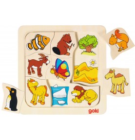 Puzzle association animaux