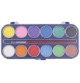 Peinture - Boite aquarelle enfant - 12 couleurs + pinceau