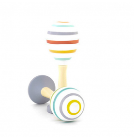 Hochet Baby Jaune - Mini maracas bébé clochette - éveil musical