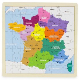 Jeux Montessori : Puzzle carte de france