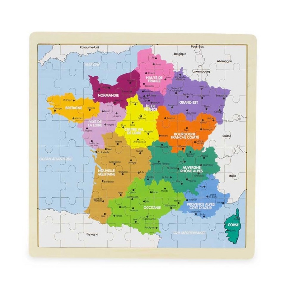 Puzzle de carte du monde -  France