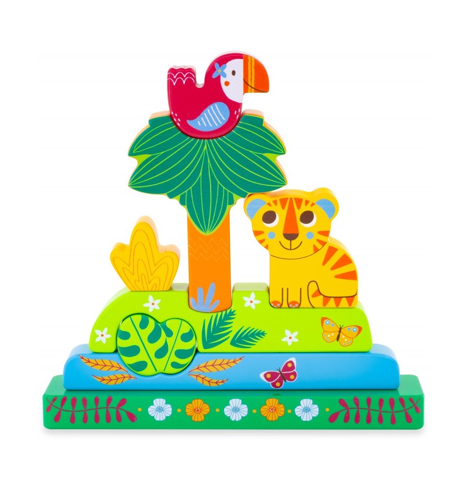 Rigol'Animaux de la jungle puzzle magnétique en bois