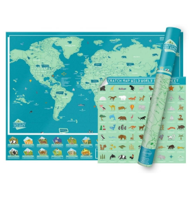 carte du monde à gratter