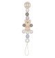 Attache tétine en bois - Ourson gris