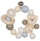 Hochet en bois avec grelot - Ourson gris