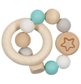 Foykay®, jouets éveil Montessori bois silicone: Anneau, Hochet, Balle  sensorielle, Puzzle Bebe