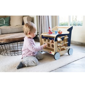 Bieco Trotteur en Bois | Chariot de Marche Bois Chariot de Marche bebe en  Bois Trotteur Bebe Fille Troteur Marche Bebe Garcon Trotteur Bébé Garçon