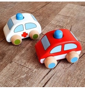 Voiture Avec Klaxon Jouet D'éveil En Bois Bébé Enfant 2 Ans + - Jouets à  tirer ou à pousser - Achat & prix