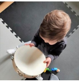 Tambourin à Main, Son Bruissant Tambourin à Main En Bois Massif Peau De  Tambour En Polyester Pour Adultes Pour Enfants Pour Enfants Golden Square 