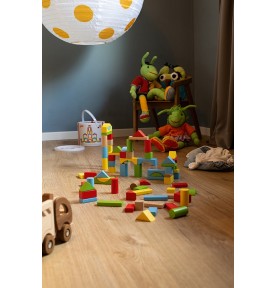 Jeu de construction en bois 100 blocs