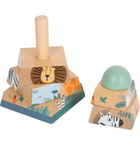 NewBrilliant Pyramide Arc-en-Ciel Jouet Bebe, Jeu Empilable en Bois Jouets  d'activit¿¿ et de D¿¿veloppement, Cadeau de Jouet Montessori Educatif pour  Enfant Gar?on Fille 1 an 2 3 Ans