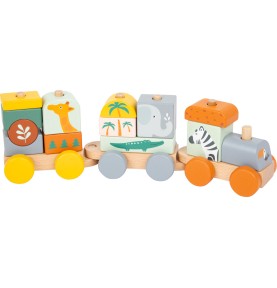 Train en bois bébé - Jouet à tirer - Jouet Montessori