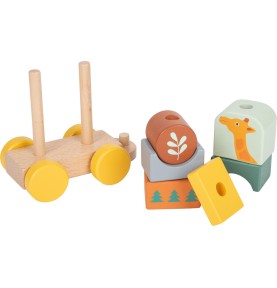 Train en bois bébé - Jouet à tirer - Jouet Montessori