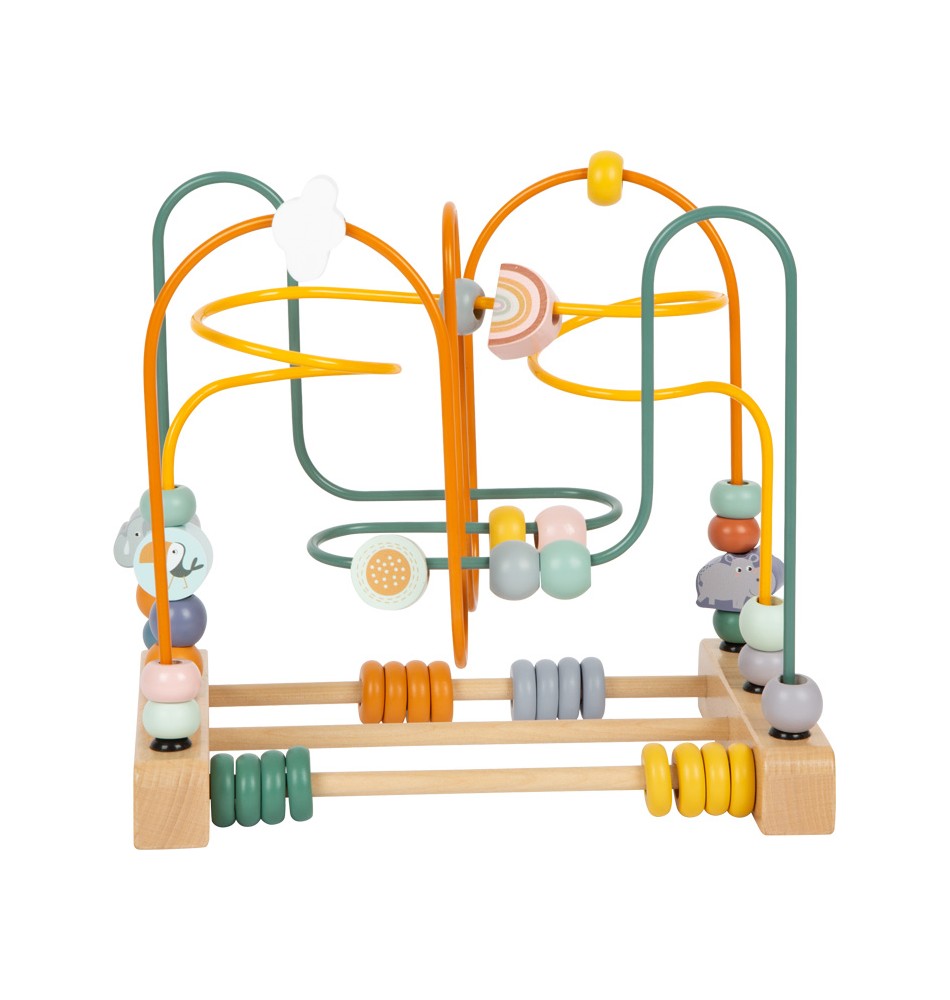 Goki Circuit De Motricité Pivert – Jouet En Bois à Ressorts, 2 Oiseaux Picoreurs, Socle Rond, à Partir De 3 Ans