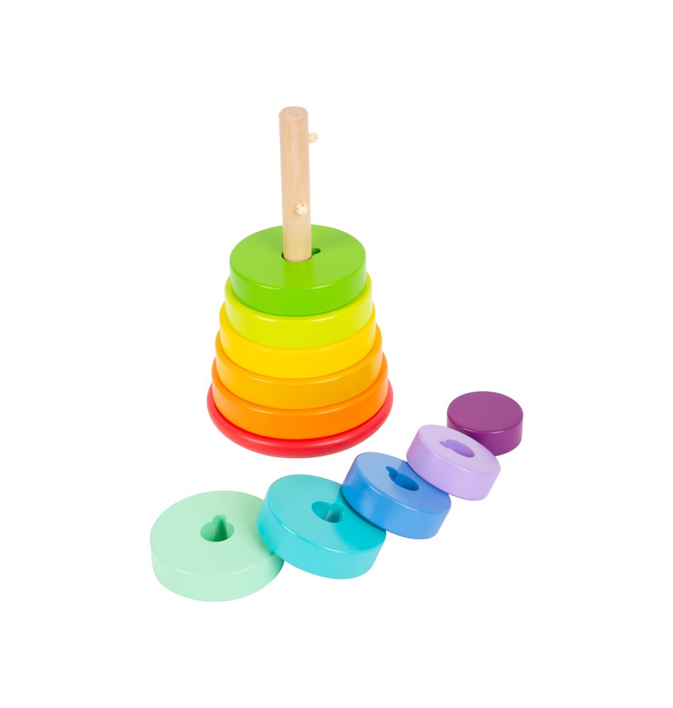 Jeu ?� empiler Arc-en-ciel - Jeu d'?�veil - Mat?�riel Montessori