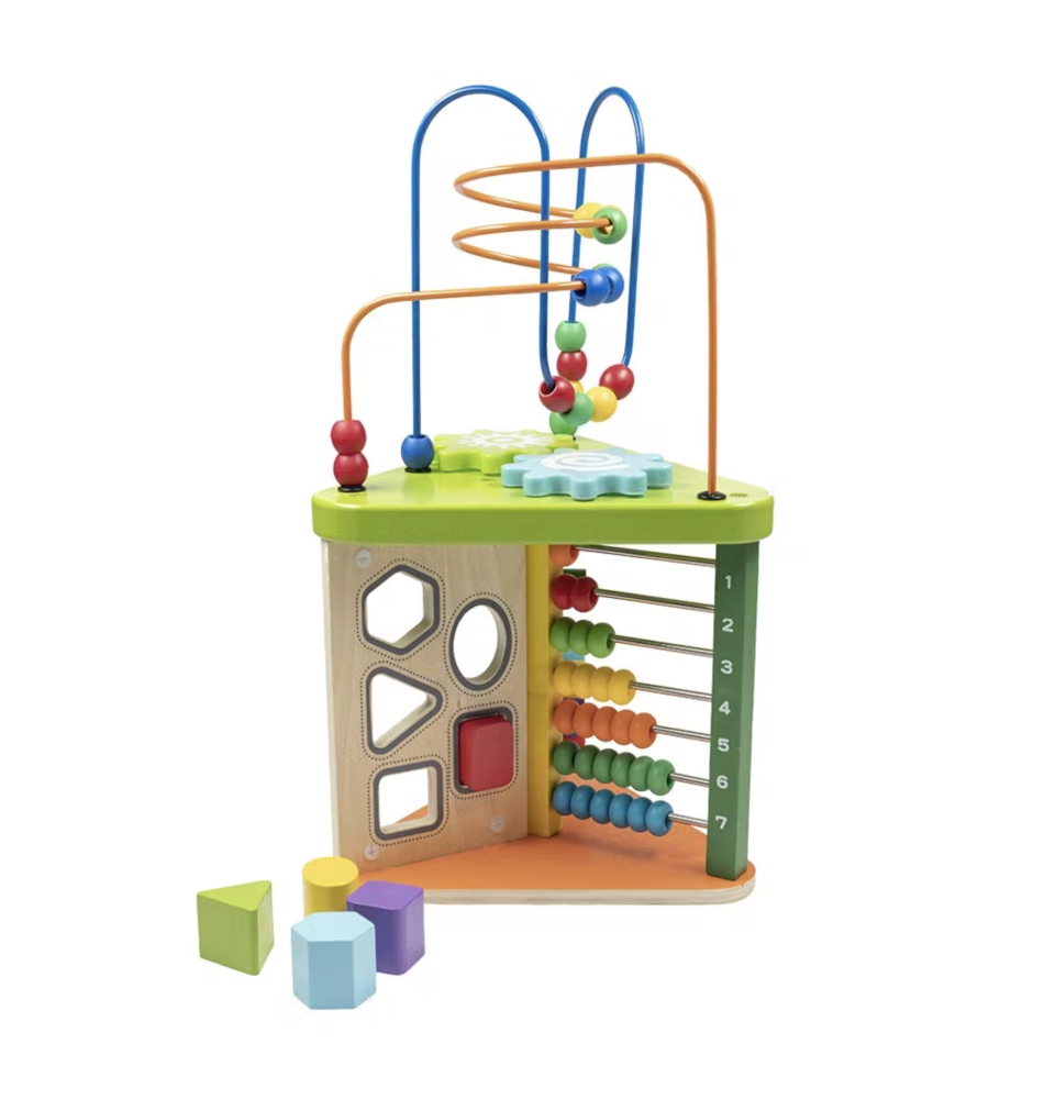 Jeu Montessori cube d'activité en bois pour bébé