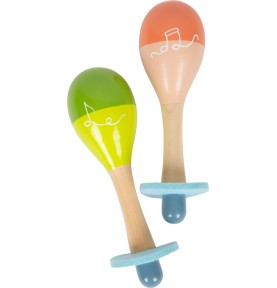 Maracas en bois naturel - Instruments en bois - 10 Doigts