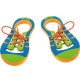 Chaussure pour apprendre à faire ses lacets en bois