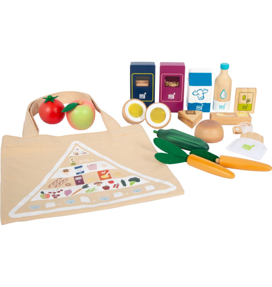 Aliments en bois pour dinette enfant - Jeu d'imitation cuisine