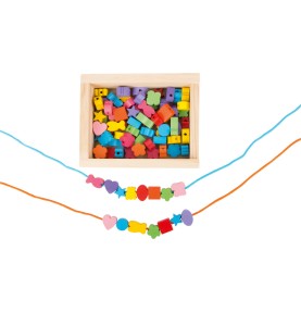 Jeux Montessori : Perle en bois - Petit coffret Montessori