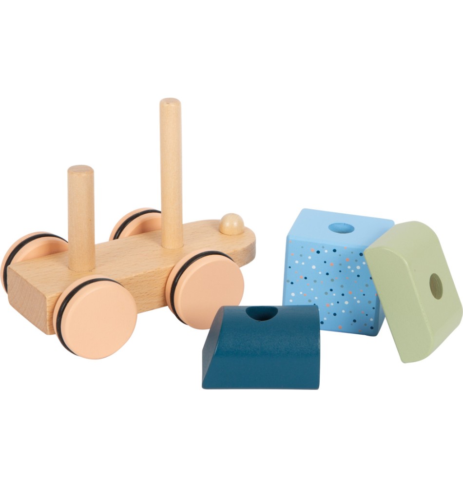 Train en bois bébé Jouet à tirer Jouet Montessori